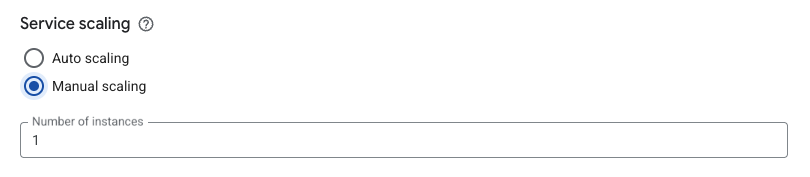 Cloud Run instance settings